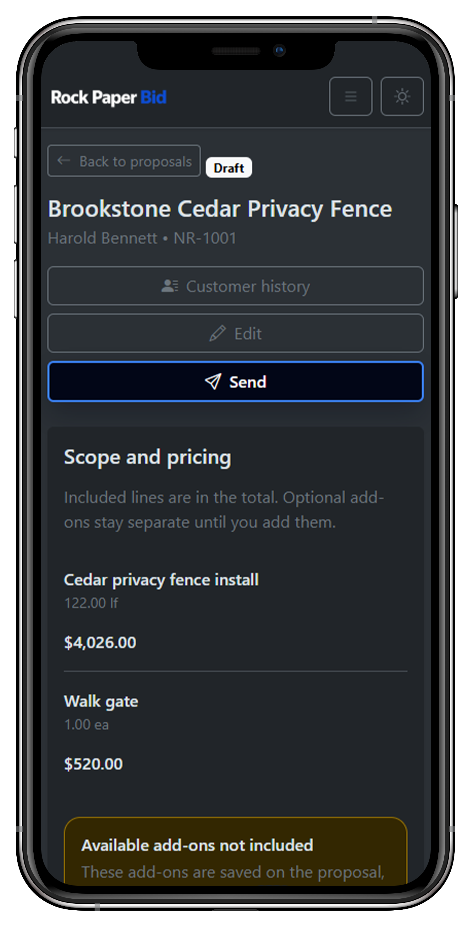 App screen mockup left